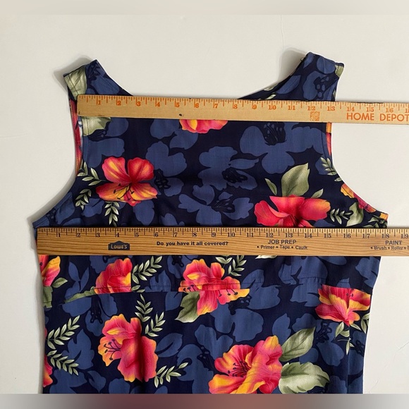 La Cabana TROPICAL HAWAIIAN SLEEVELESS MAXI DRESS Vintage, women’s size M - Picture 5 of 9